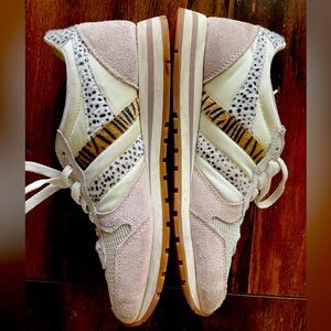 Gola Light Pink & Animal Print Sneakers // Size 8